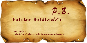 Polster Boldizsár névjegykártya